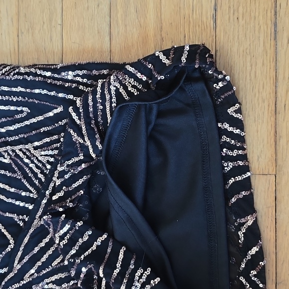 Iris Los Angeles Black Sequin Dress Womens Party Cocktail Dress Size S - Picture 7 of 10